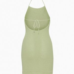 Aritzia Wilfred Sunset Halter Dress Color Pastel Sage Green